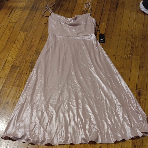 Adrianna Papell Dresses & Skirts - Adrianna Papell Elegant Pink Satin Dress 6 NWT